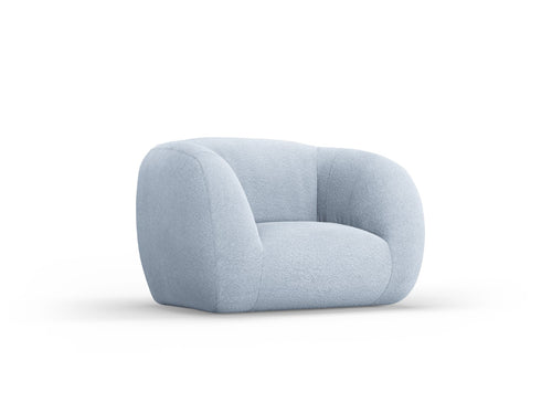 Cosmopolitan Design Fauteuil Essen boucle, lichtblauw - 95x130x86cm