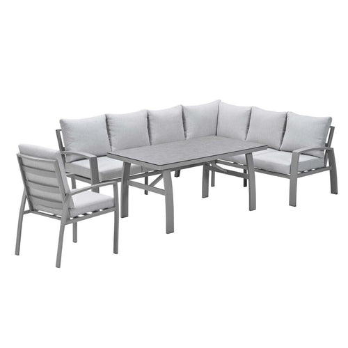 Garden Impressionslounge dining set Cameron 4-delig rechts incl stoel - taupe