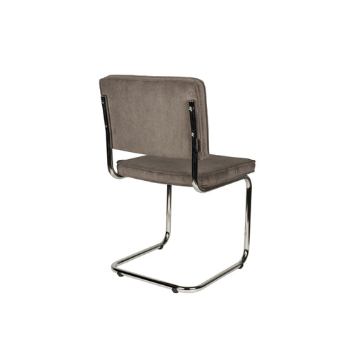 Zuiver Ridge Rib Eetkamerstoelen  Grijs - Set van 2 - vtwonen shop
