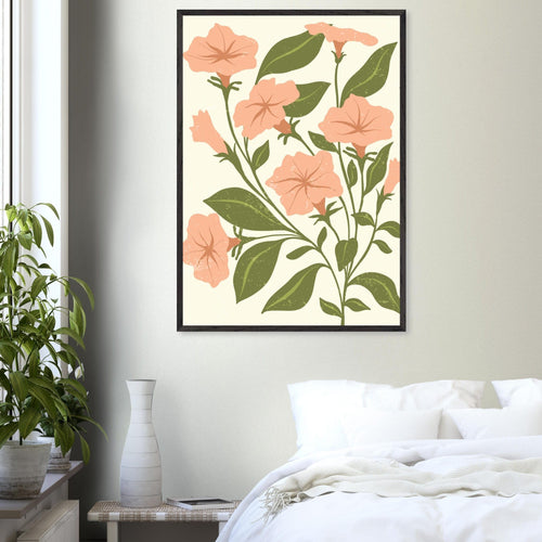 Artfulprints Poster Boho – Garden breeze   - A4 21x29.7 cm - Roze