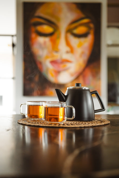 Bredemeijer - Dubbelwandige theepot Odense - 1,1 liter - Mat zwart - Met filter - vtwonen shop