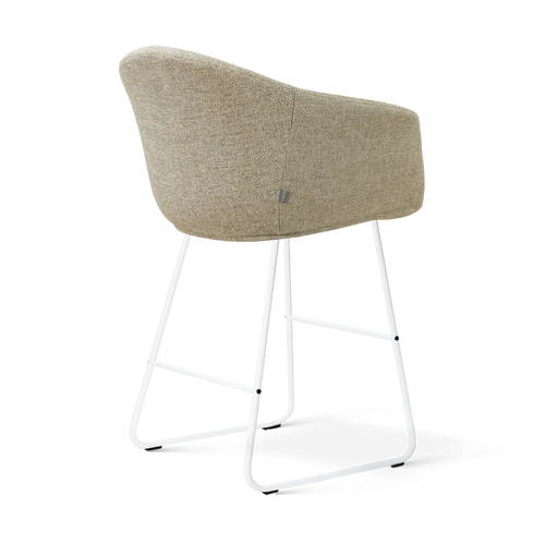 Nolon Nino-Otis barkruk taupe melange - wit onderstel - 65 cm - vtwonen shop