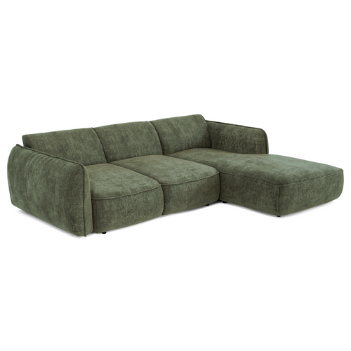 Sia Home  slaapbank LIVIA - Fluweel weefsel - Olijfgroen - 274cm