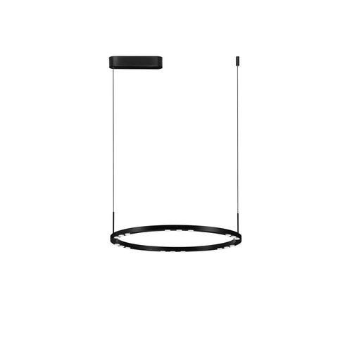 Nova Luce LUNETTE Geïntegreerde LED-hanglamp voor plafond, zandkleurig zwart, Triac dimbaar, 34W, 1453lm, 3000K