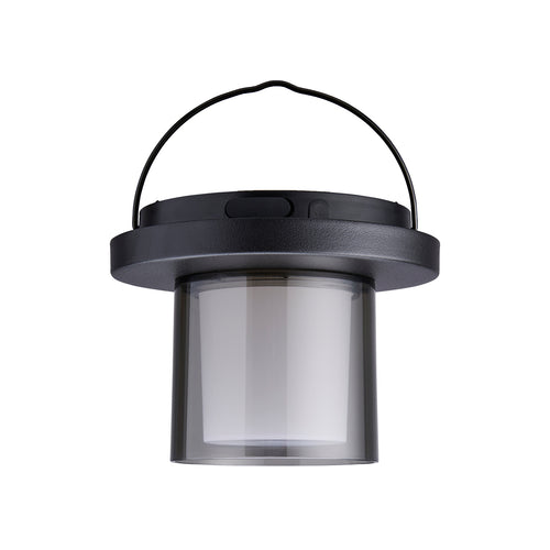 Lighto | Tafellamp zwart met rookglas solar voor buiten | Dimbaar | Oplaadbaar | Werkt op zonne-energie