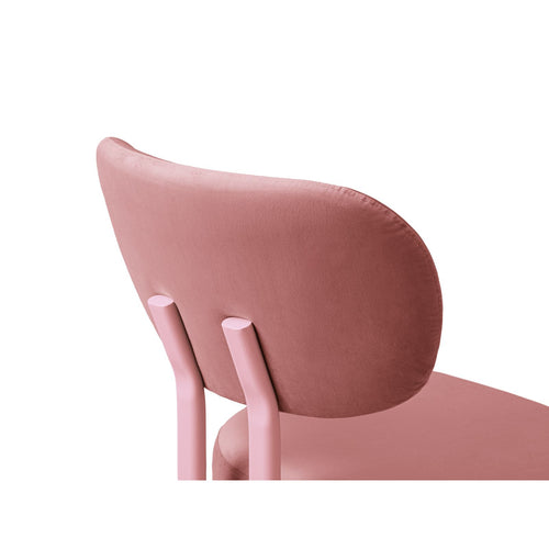 Set van 2 fluwelen stoelen Sam flueel roze - 52x51x82cm