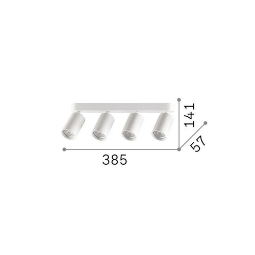Ideal Lux DYNAMITE Plafondspotstrip wit 4x GU10