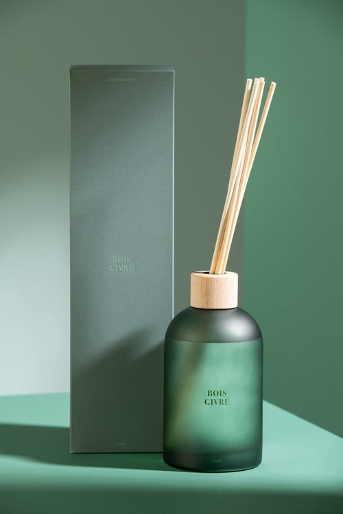J-Line geurstokjes Accords Essentiels - bois givré - groen - 550 ml