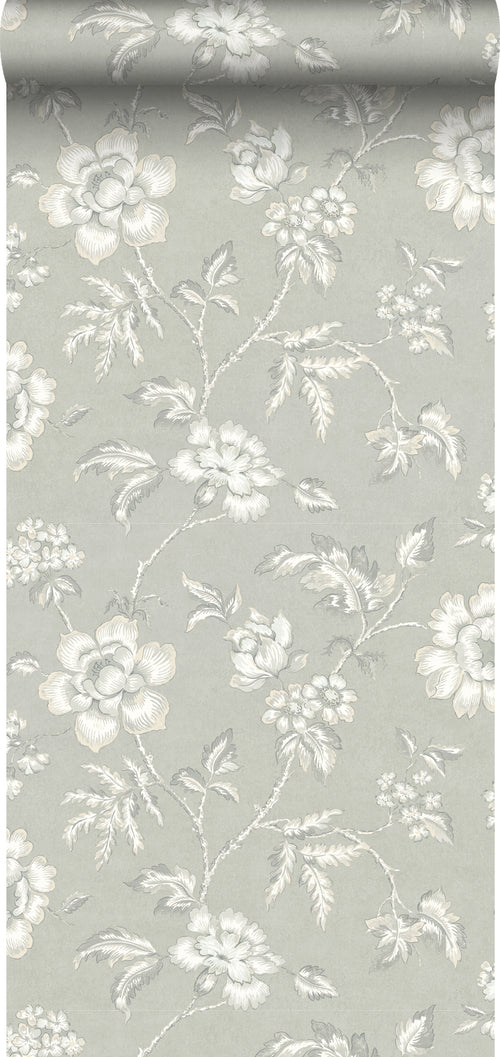 Borastapeter behang bloemen beige - 53 cm x 10.05 m - 660411 - vtwonen shop