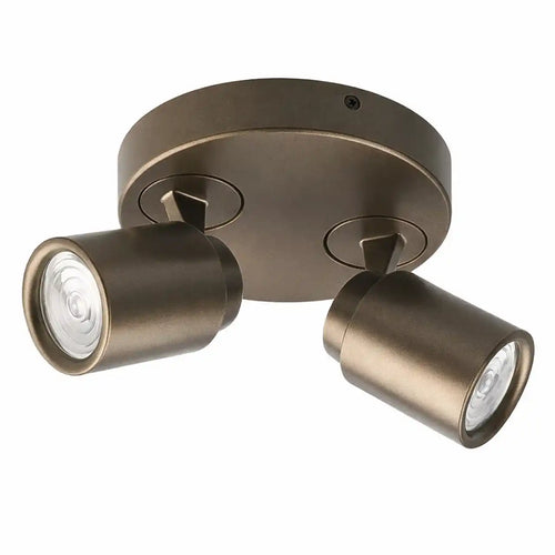 Freelight spot Razza - 2 lichts - 17  x 14   cm - brons goud