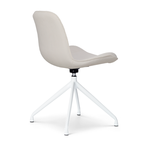 Nolon Nola-Fé Draaibare Eetkamerstoelen Set van 2 Rib Crème - Wit - vtwonen shop