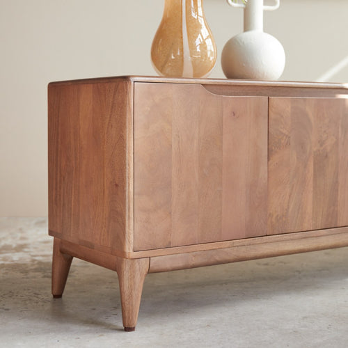 Tikamoon Tv-meubel van massief mangohout 160 cm - Donkerbruin - vtwonen shop