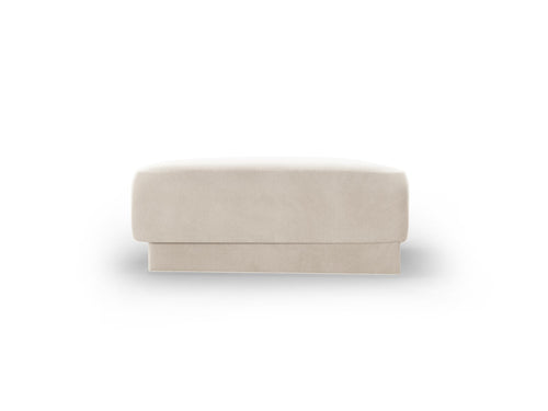 Micadoni Poef Miley flueel, lichtbeige - 79x88x40cm