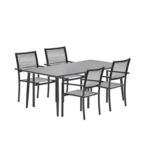 Garden Impressions tuinset Tess - Senna donker grijs 5-delig