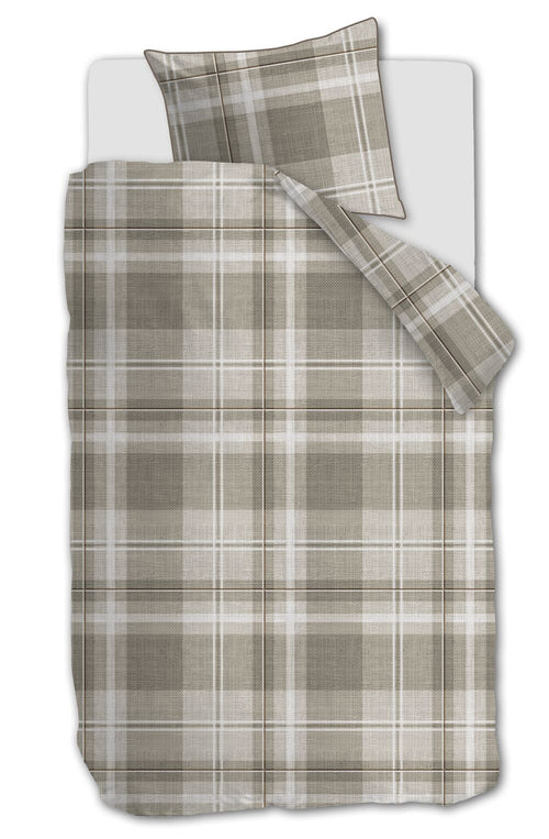Rivièra Maison Dekbedovertrek Tartan Check - 140 x 200/220 cm - Zand