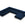 Cosmopolitan Design Panoramische hoekbank links Bali 7-zits, flueel, donkerblauw - 256x327x75cm