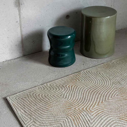 Louis De Poortere binnen & buiten machinewasbaar vloerkleed Meditation Coral van 70% gerecycled PET - beige - 170x235cm
