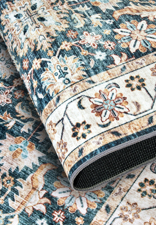 ELLE Decoration Imagination Shortpile Rug Saveh Blue Cream 120x160 cm