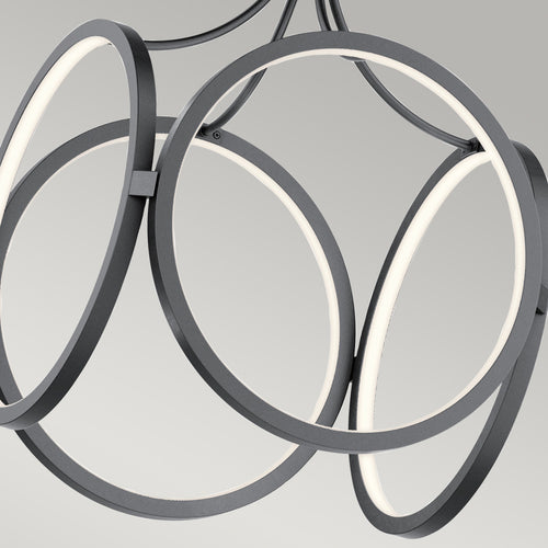 Elstead Kichler Ciri Geïntegreerde LED hanglamp, mat zwart, 3000K