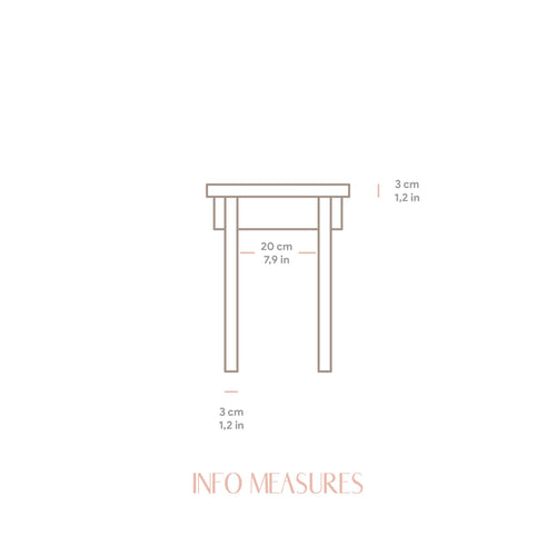 Naan Furniture Bankje klein Begur - Massief natuurlijk hout gelakt - 75 cm - vtwonen shop