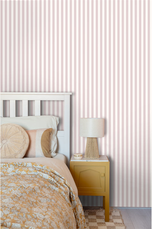 ESTAhome behang strepen lichtpaars en wit - 50 x 900 cm - 130952 - vtwonen shop
