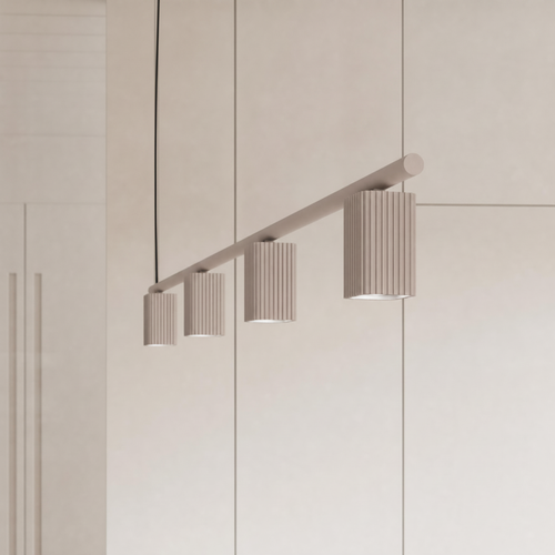Sollux Lighting Kroonluchter RAYO 4 taupe - 122x6x208cm