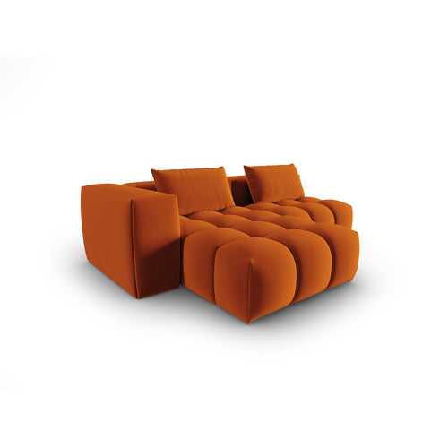 Cosmopolitan Design - Modulaire hoekbank links Verona 3-zits, flueel terracotta - 145x205x70cm