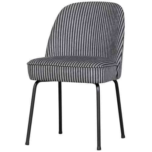 WOOOD eetkamerstoelen Vogue - Polyester - Zwart/Grijs - Set van 6