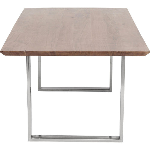 Kare Design Eettafel Symphony 180x90cm walnoot chroom