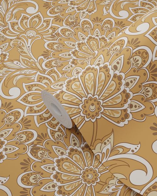 ESTAhome behang vintage bloemen bruin - 50 x 900 cm - 131089 - vtwonen shop