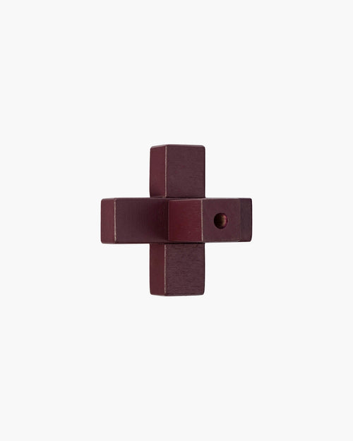 noo.ma Dodi houten wandhaken set van 2 - Wine Berry