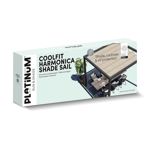 Platinum schaduwdoek 290x300 Coolfit Harmonica - beige