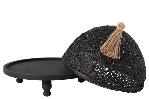 J-Line vliegenkap - sparhout - zwart - vtwonen shop