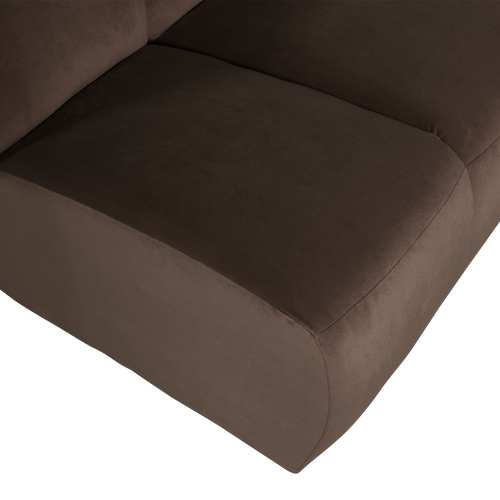 WOOOD 1,5-zits bank arm rechts Mojo - Velvet - Bruin - 74x164x97