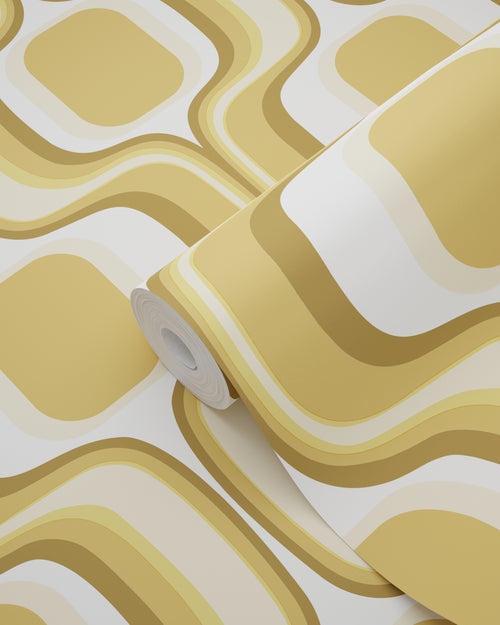 ESTAhome behang retro ornamenten okergeel en bruin - 50 x 900 cm - 131584 - vtwonen shop