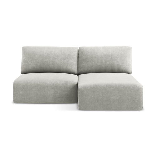 LaMiaSofa hoekbank rechts Ostia - chenille stof - lichtgrijs - 210x149x79