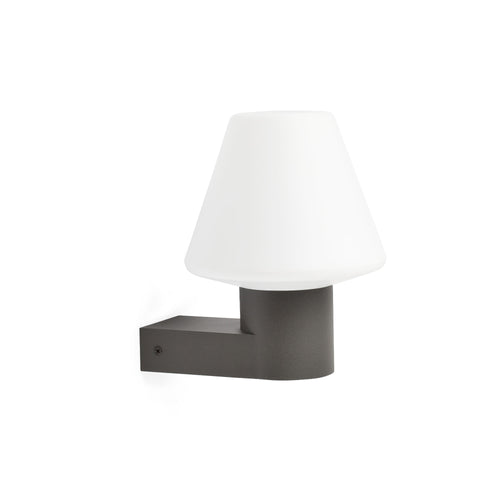 Faro Mistu Buiten moderne wandlamp donkergrijs 1x E27 IP44