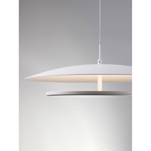 Nova Luce OLOS Geïntegreerde LED-hanglamp voor plafond, zandwit, chroom, Triac dimbare LED, 37W, 1786lm, 3000K