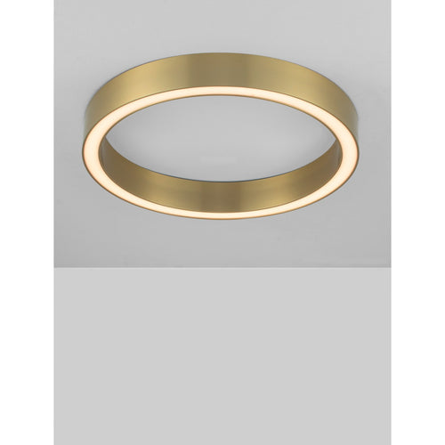 Nova Luce STING Geïntegreerde LED-plafondlamp, halfverzonken, messing goud, Triac dimbaar, 40W, 2153lm, 3000K