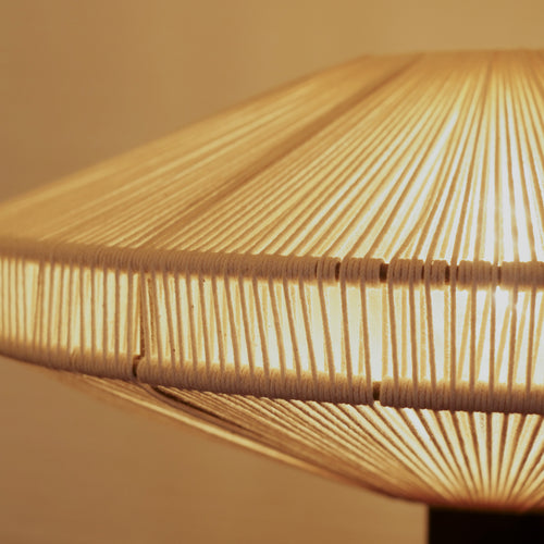 EGLO tafellamp Midsumer - e27 - h 44 cm - zwart/crème - textiel