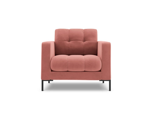 Cosmopolitan Design Fauteuil Bali flueel, roze - 96x87x75cm