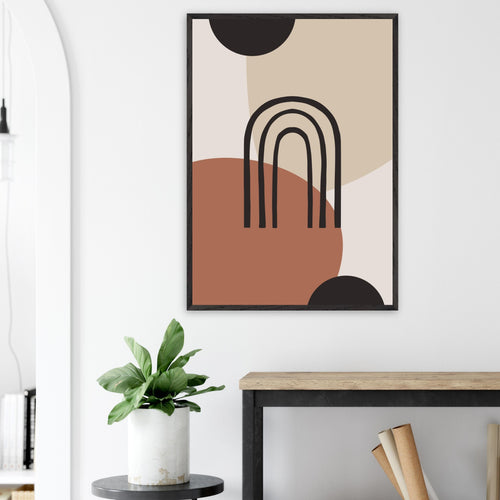 Artfulprints Poster Boho - Natural arches   - 50x70 cm - Terracotta