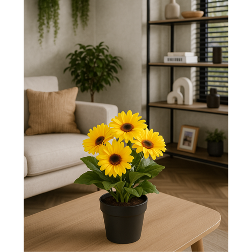 Flourify - kunstplant - Gerbera bos - 27 cm - bundel van 2 - vtwonen shop