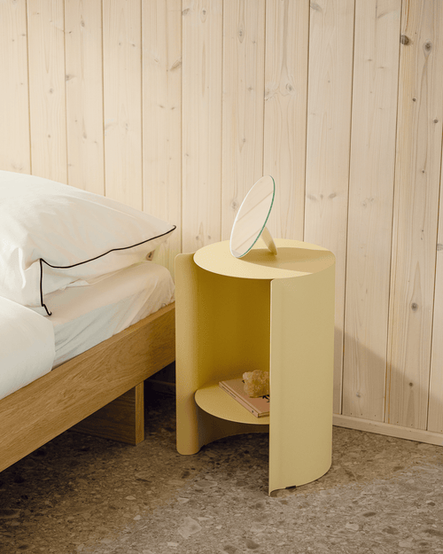 noo.ma Wa Side Table - gepoedercoat stalen bijzettafel, Cocoa Brown
