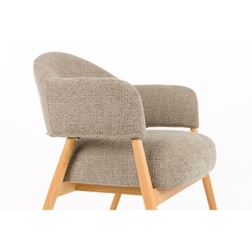 Housecraft Living Indy Fauteuil met armleuning Donker bruin/ donker Beige - vtwonen shop