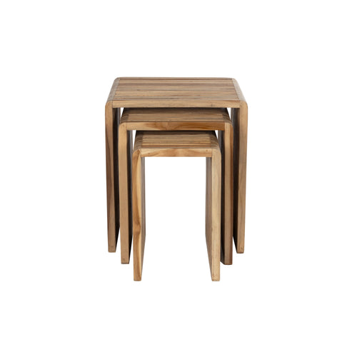 Housecraft Living Djia Bijzettafel Teak Hout - Set van 3 - vtwonen shop