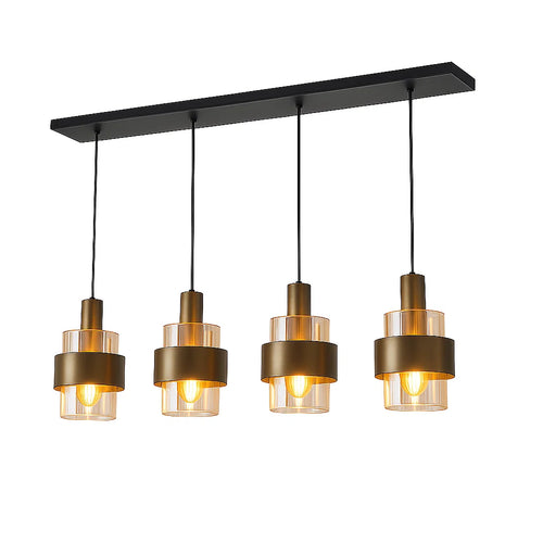Highlight hanglamp Marrone - 4 lichts - 110  x 150   cm - brons