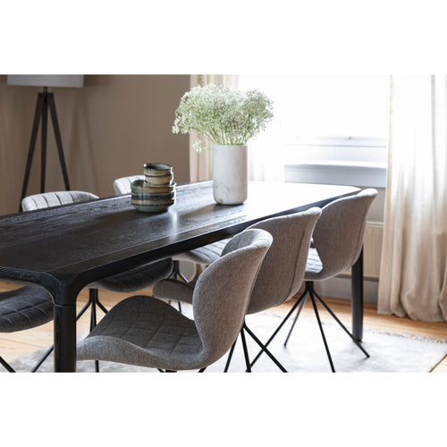 Zuiver Storm Eettafel 180x90 cm Hout Zwart - vtwonen shop