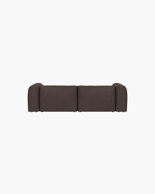 noo.ma Yaro 3-zits slaapbank - Chocolate Brown Bouclé, 140x200 cm slaapfunctie