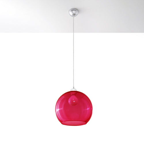 Sollux Lighting Hanglamp BALL rood - 30x30x120cm